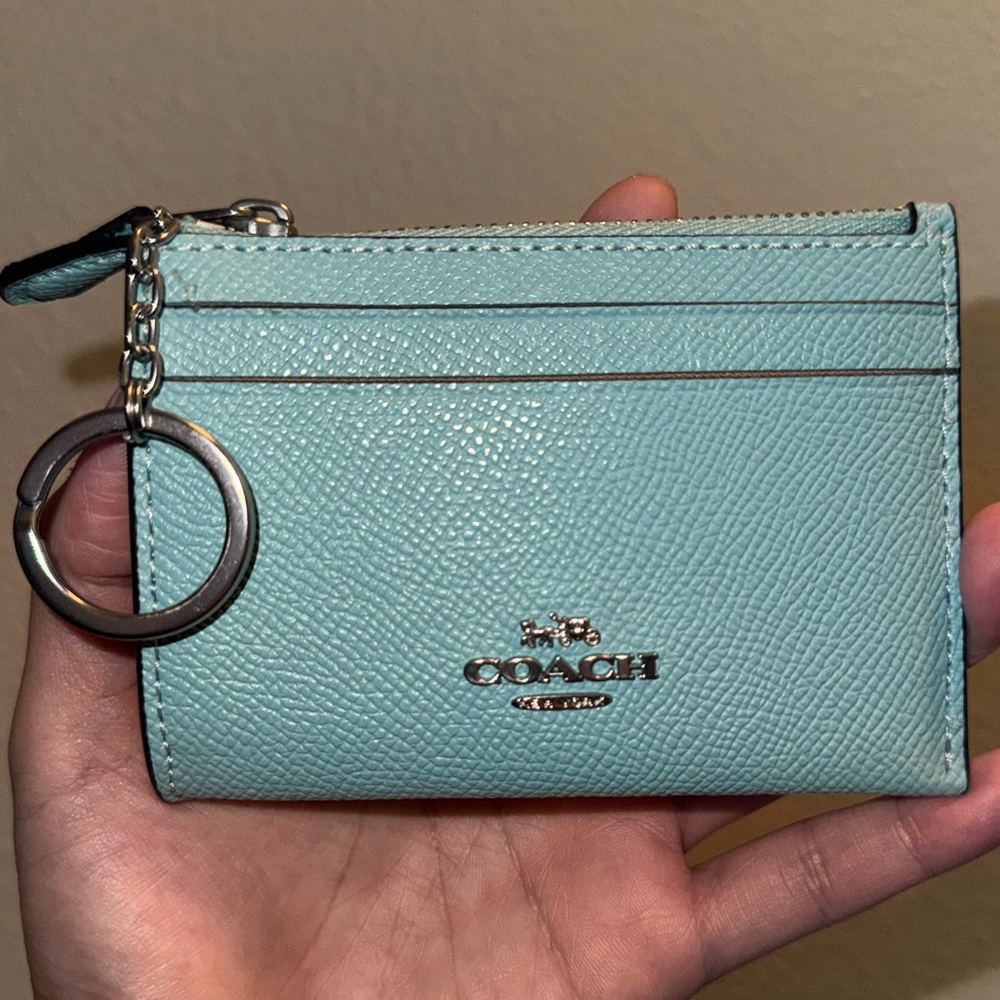 Coach Skinny-ID Card Case (Tiffany blue)